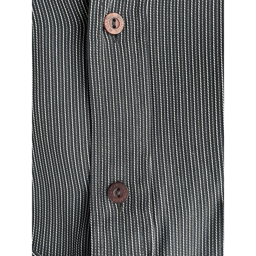 Bugatchi Men's Navy  Striped Long Sleeve Button Up Shirt Size L - Picture 5 of 6